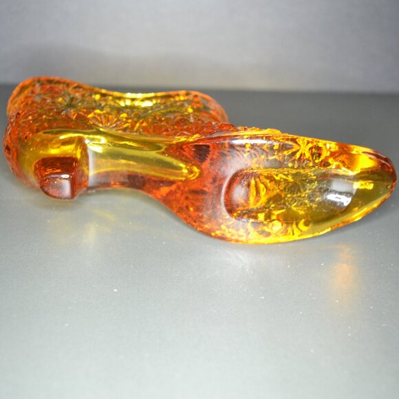 Fenton Glass Shoe Orange Color Home Decor Accents - Picture 6 of 6
